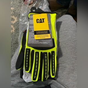 Caterpillar High-Visibility Black and Yellow Gloves